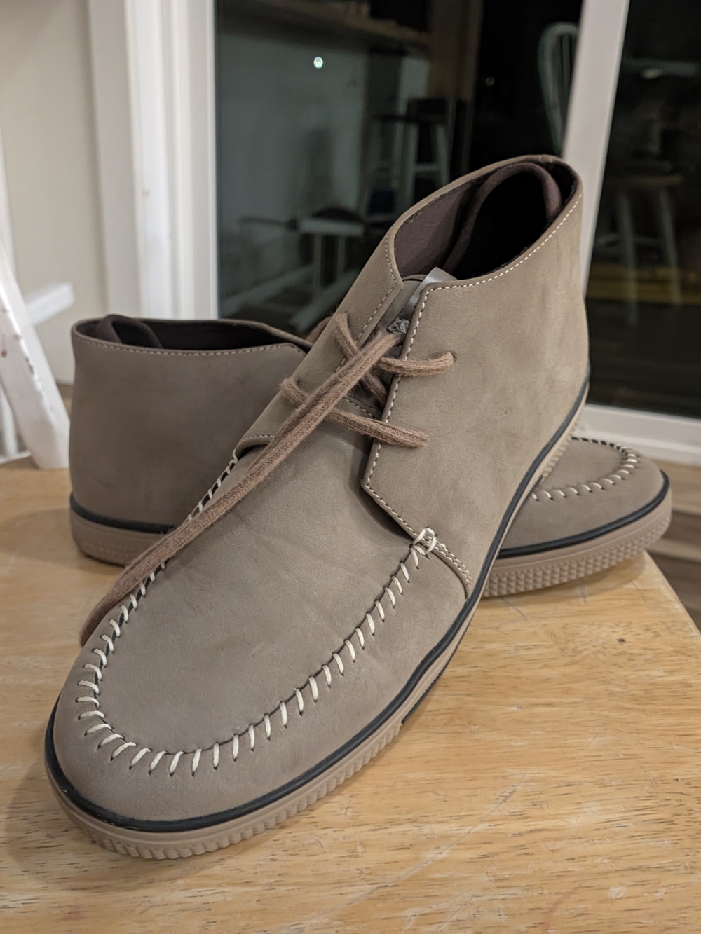 Men's Casual Chukka Moccasin in Taupe